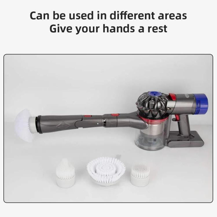 3-Head Bathroom & Tile Cleaning Brush Set for Dyson V7 V8 V10 V11 | 90° Rotating Elbow Attachment