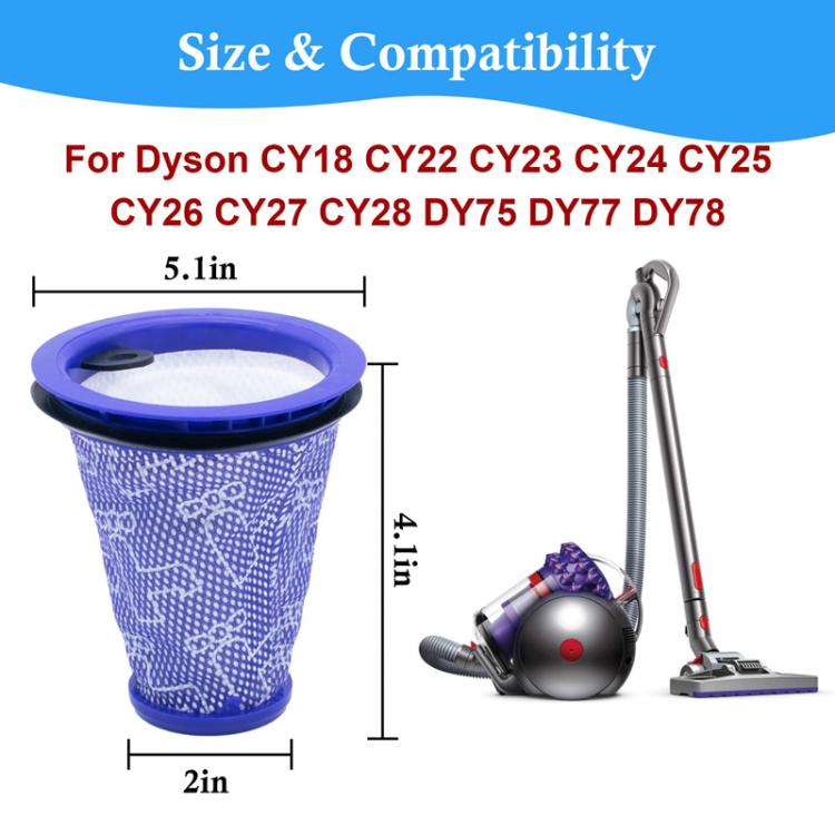 Washable Pre-Filter HEPA Replacement for Dyson CY18 CY22 CY23 CY24 CY25 DY75 DY77 DY78 Vacuum