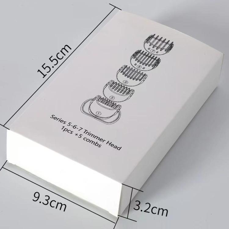 Braun Series 5/6/7 Replacement Trimmer Attachment Kit with 5 Guiding Combs