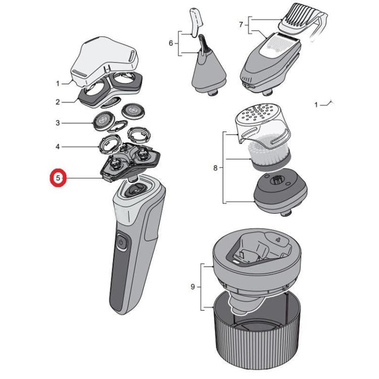 Shaver Head Bracket Frame for Philips S Series