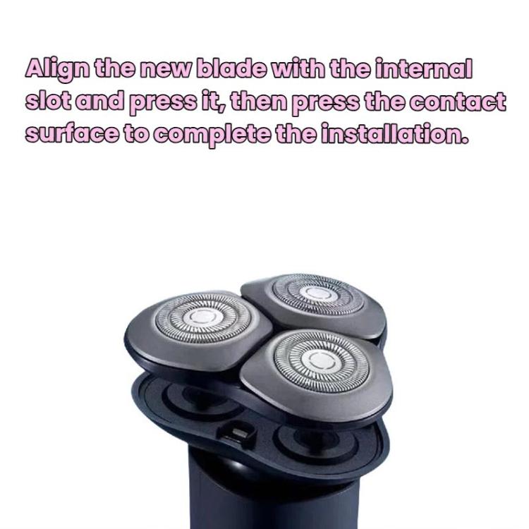 Xiaomi Mijia S301 Replacement Razor Blade Head - 3-Blade Ceramic Shaver Accessory