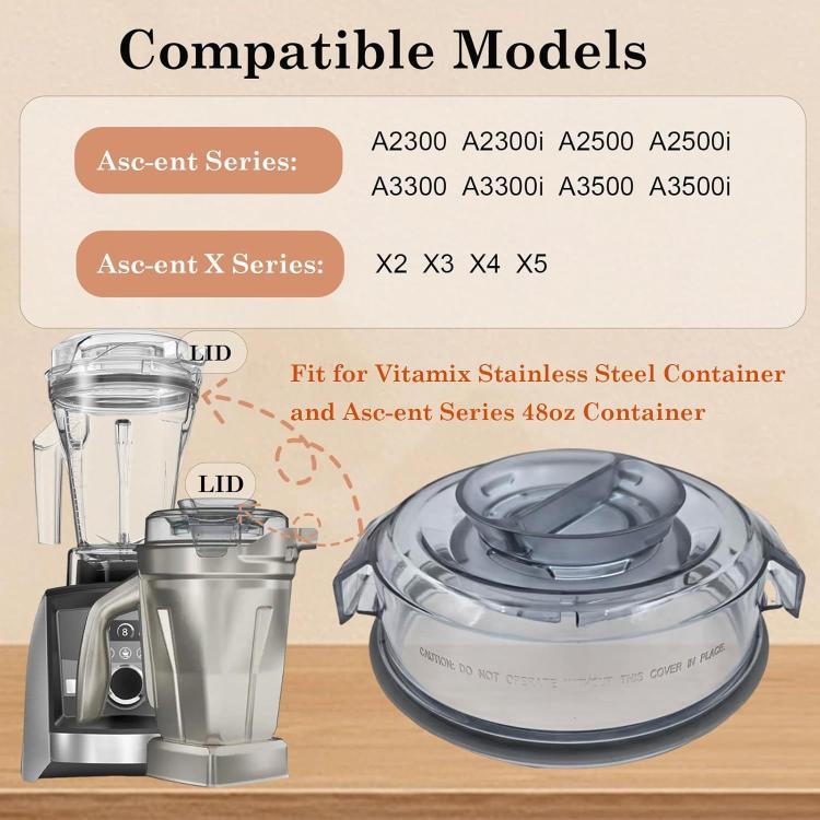 For Vitamix Ascent Blender Lid with Plug .
