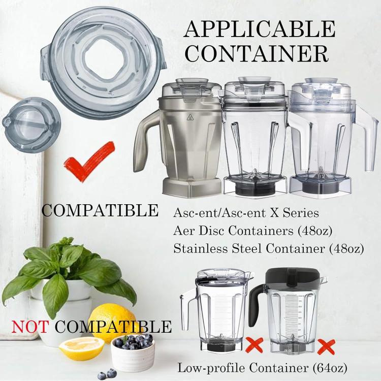 For Vitamix Ascent Blender Lid with Plug .