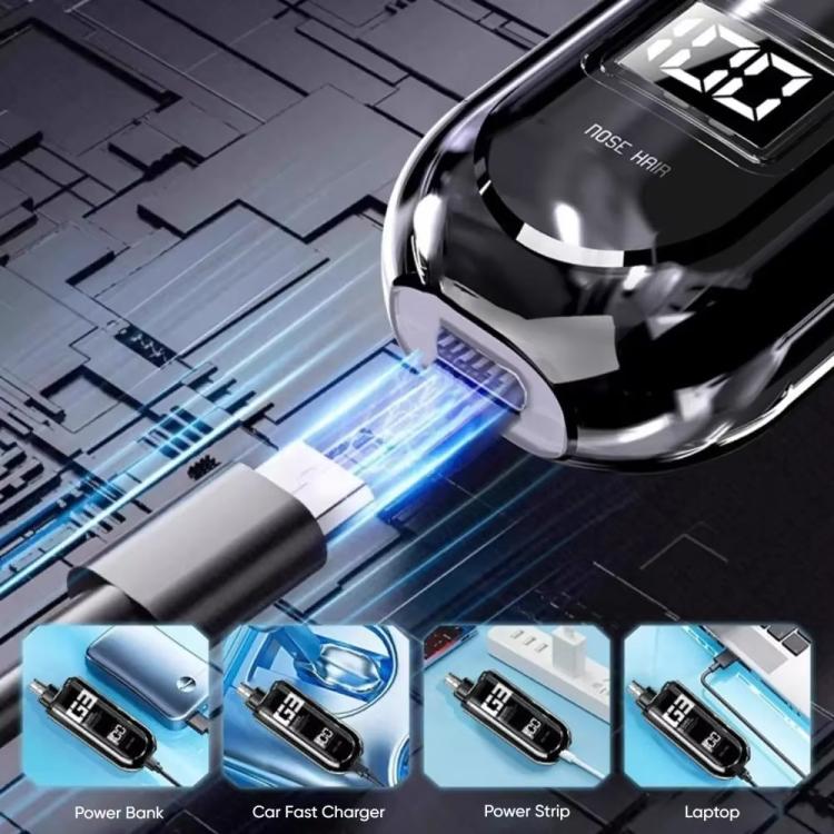 USB-C Rechargeable Nose Hair Trimmer – Painless & Quiet