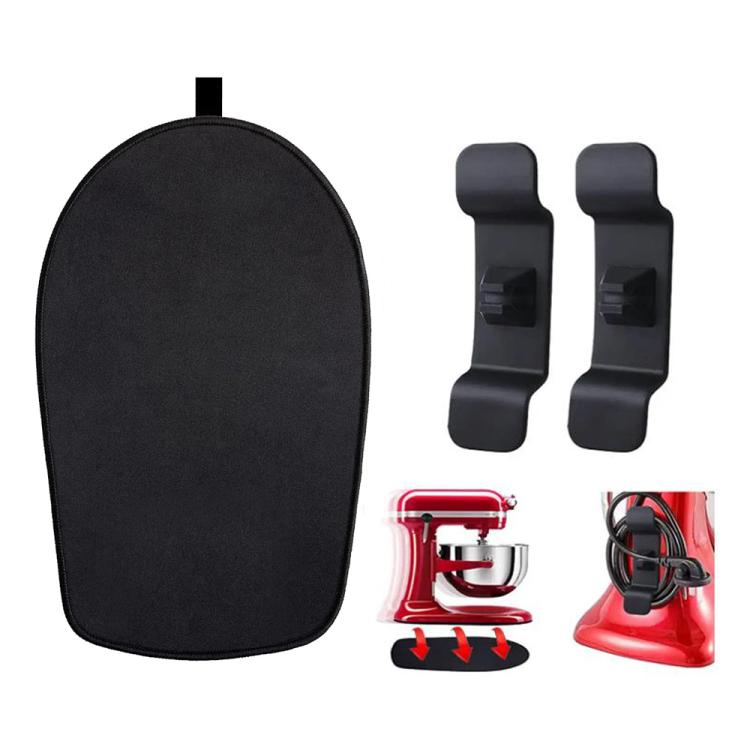 Kitchen Blender Rubber Non-Slip Mat - The oval-shaped blender mat features a