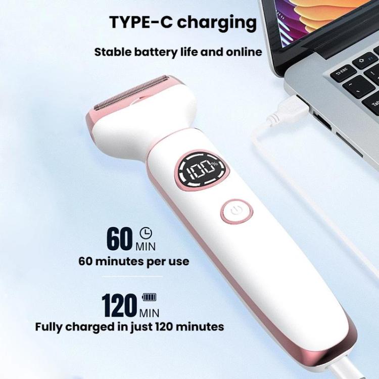 7 In 1 Rechargeable Digital Display Hair Removal Kit Underarm Intimate Area Shaver Unisex Full-Body Epilator - Type-C...