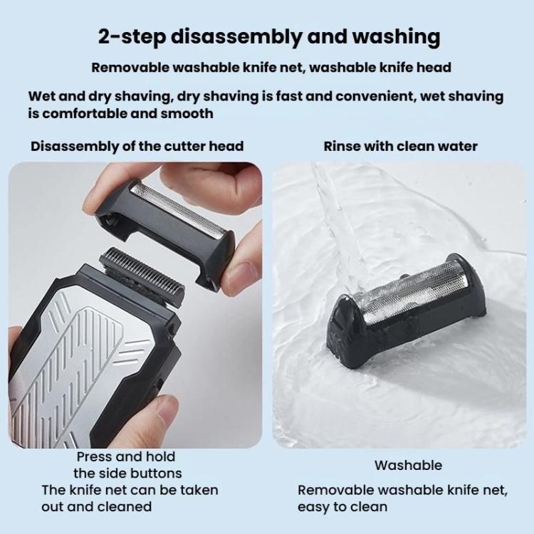 Rechargeable Electric Shaver - Reciprocating Razor | Washable & Easy Clean