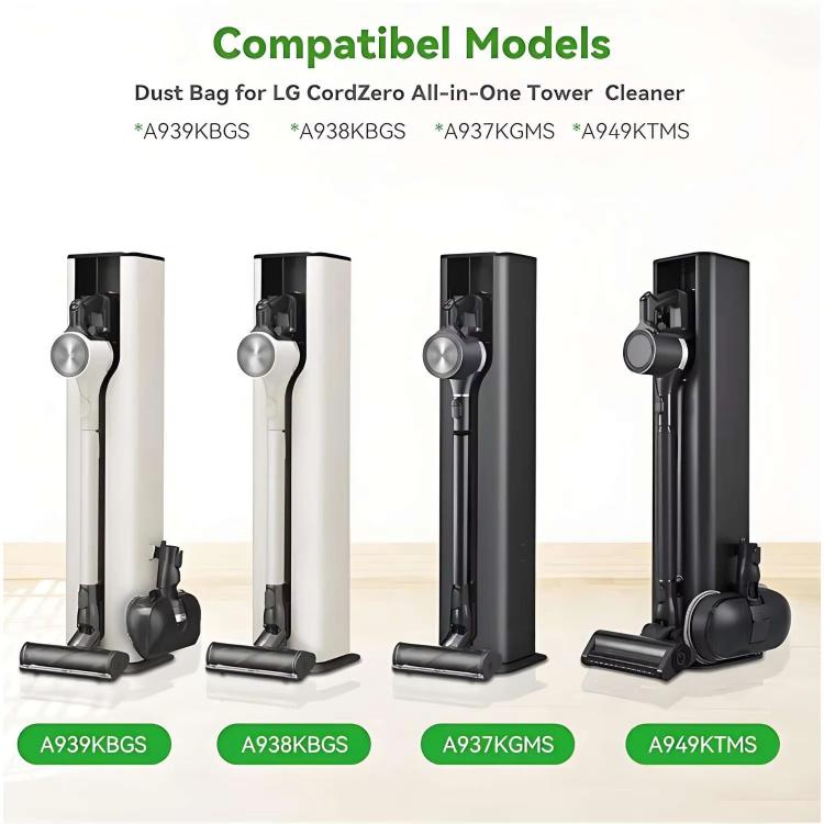 Replacement dust bags 3-pack for LG CordZero cordless vacuum