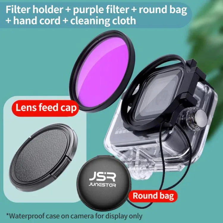 JSR Diving & Macro Filter Kit for GoPro HERO8, HERO9, HERO10, HERO11, HERO12 & HERO13 Black – With Adapter Ring product image