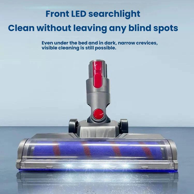 For Dyson, Soft Roller and Direct-Drive Brush Head Combo with LED