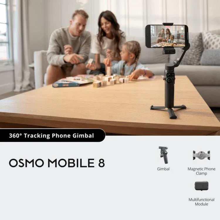 Original Osmo Mobile 8 With Multifunctional Module 360-Degree Tracking Phone Gimbal, With Multifunctional Module product image