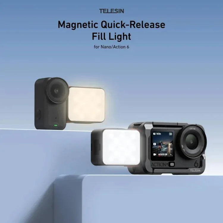 Magnetic Fill Light for DJI Osmo Action 6 / Nano – Dual Color Temp, 25 LEDs, IPX5 product image