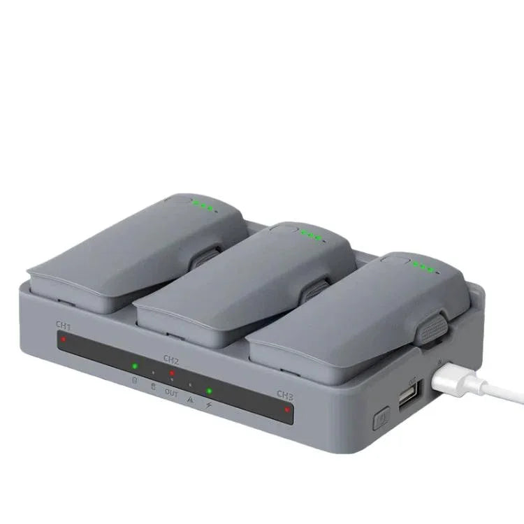 DJI Neo 2 Triple Battery Charger Hub – 65W Fast Charging, 3-Channel, Power Bank Mode product image