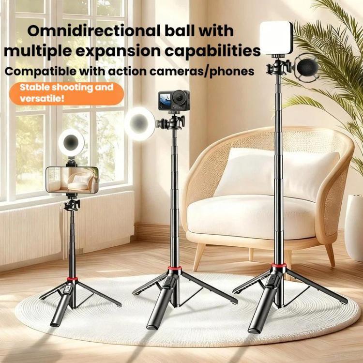 Portable Remote Control Tripod Selfie Stick For Phone & Action Camera. product image