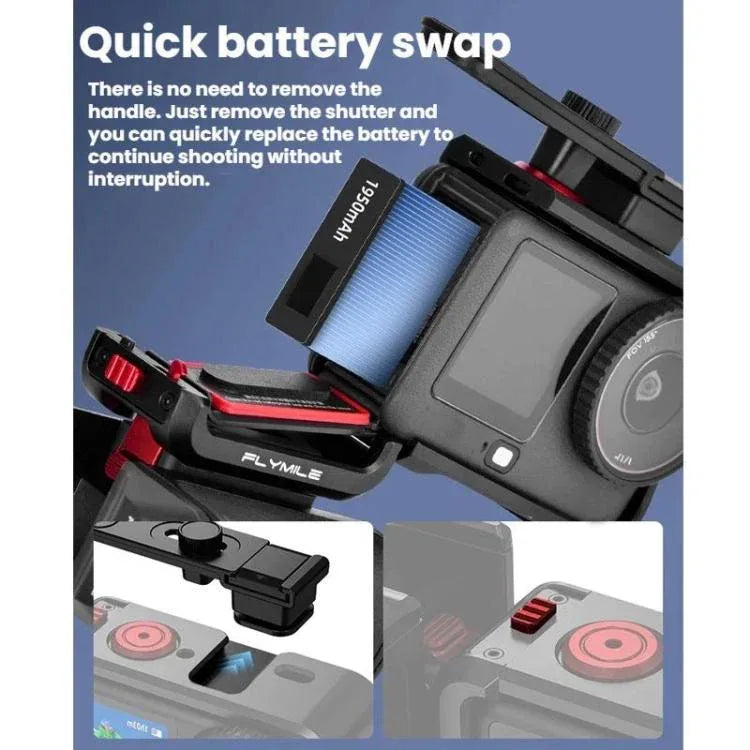 Magnetic Quick-Release Base Handheld Shooting Sports Camera Accessory, For DJI Osmo Action 6 Flymile product image
