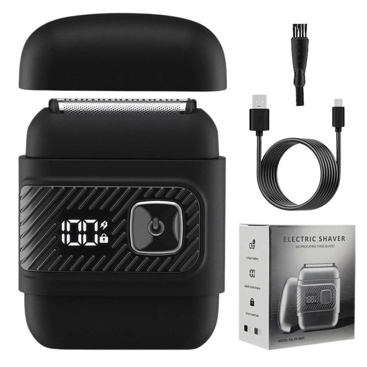 KS-8800 3 Blade Heads Reciprocating Electric Shaver With LCD Display IPX6 Waterproof Razor - Double-sided magnetic knife...