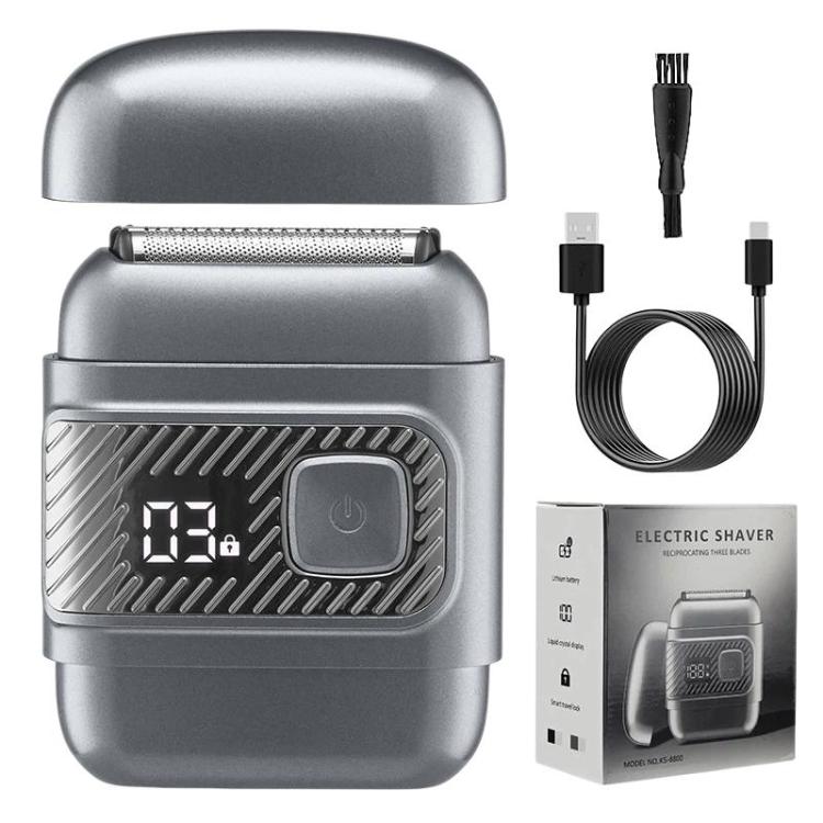 KS-8800 3 Blade Heads Reciprocating Electric Shaver With LCD Display IPX6 Waterproof Razor - Double-sided magnetic knife...