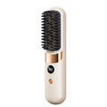 Cordless Hair Straightening Brush with Negative Ion & Digital Display – 3600mAh