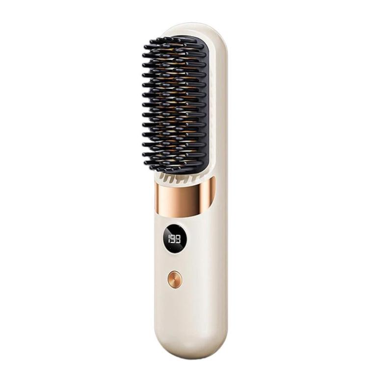 Cordless Hair Straightening Brush with Negative Ion & Digital Display – 3600mAh