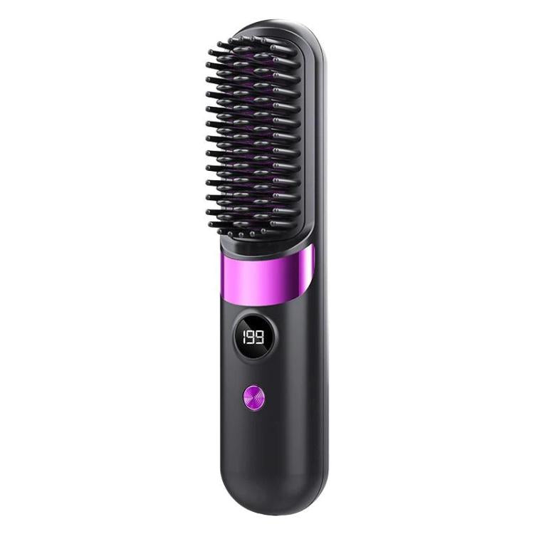 Cordless Hair Straightening Brush with Negative Ion & Digital Display – 3600mAh