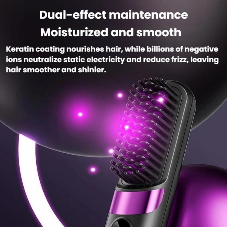 Cordless Hair Straightening Brush with Negative Ion & Digital Display – 3600mAh