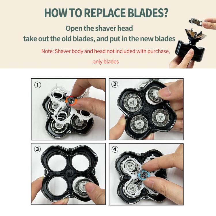 Replacement Blades for Skull Shaver Pitbull Gold PRO Silver Platinum Palm – 4pcs