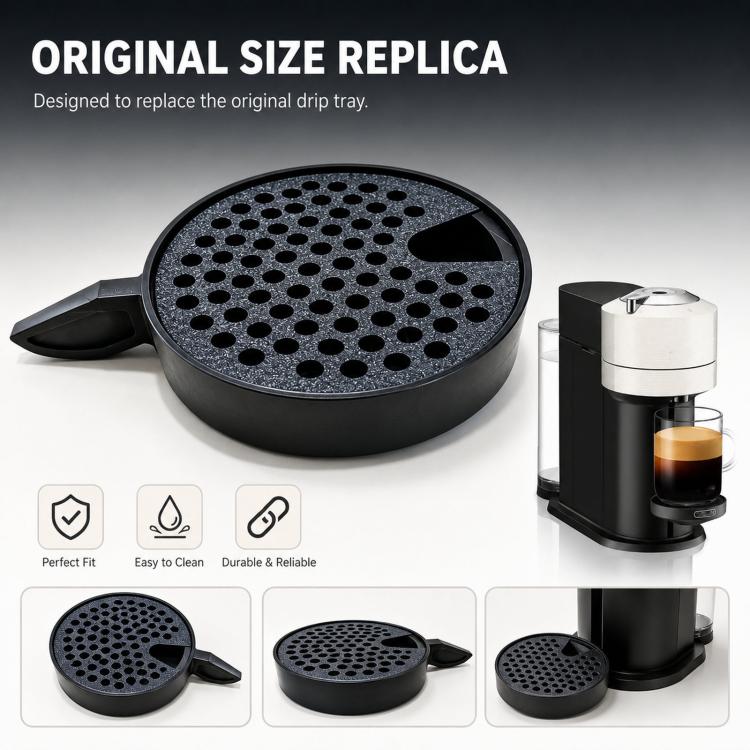 Replacement Drip Tray For Nespresso Vertuo Next 3D-Printed PLA Cup Support Platform & Spill Grid | PartsWorld
