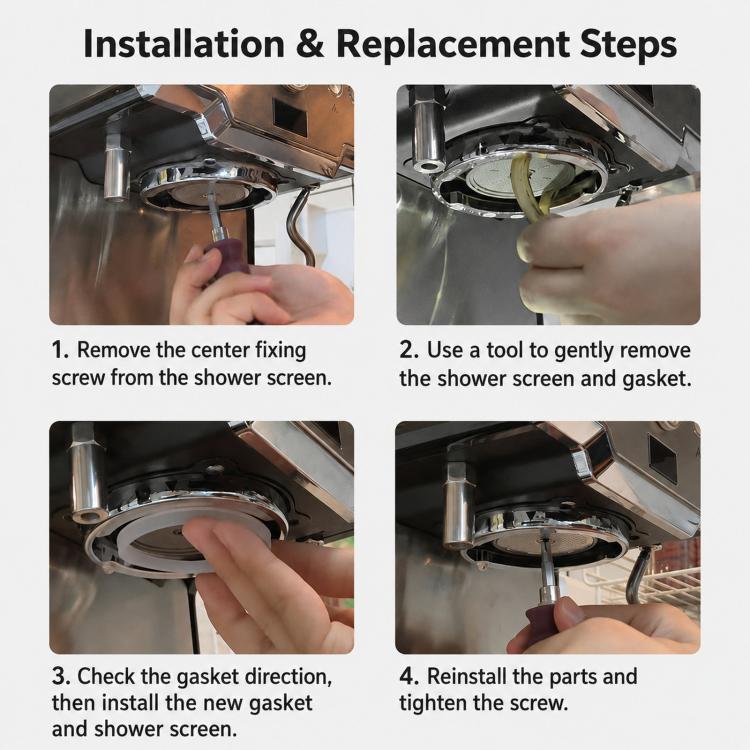 Replacement Gasket & Shower Screen for Gemilai Espresso Machines, Part or Kit Options