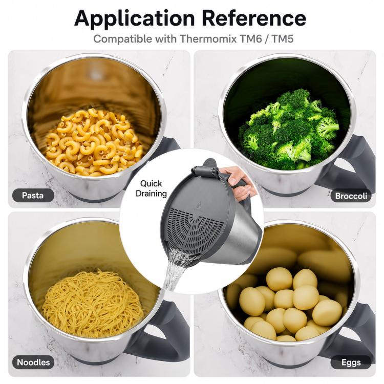 For Thermomix TM6 TM5 Strainer Lid Clip-on Pot Strainer for Mixing Bowl | PartsWorld