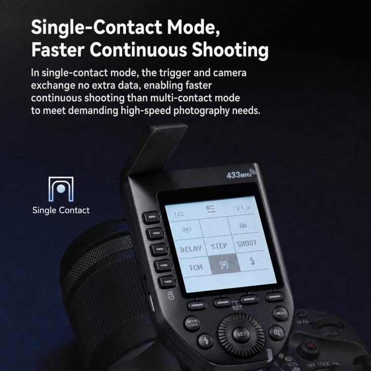 Compatible 2-Piece Set High-Speed Trigger System DSLR Hot Shoe Flash Transmitter+Receiver (Godox FT433)