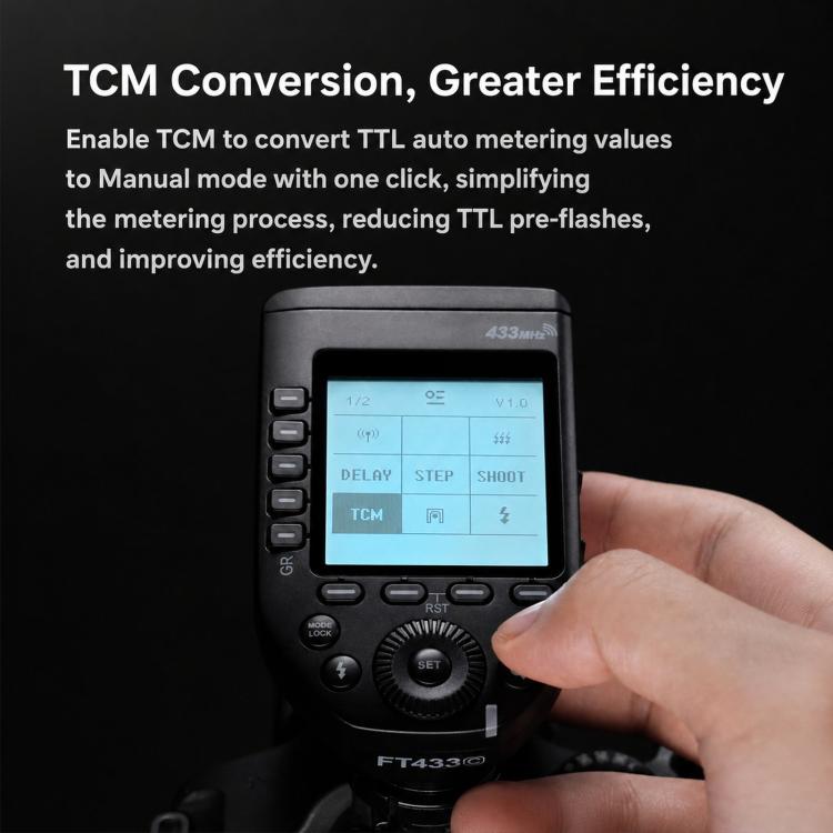 Compatible 2-Piece Set High-Speed Trigger System DSLR Hot Shoe Flash Transmitter+Receiver (Godox FT433)
