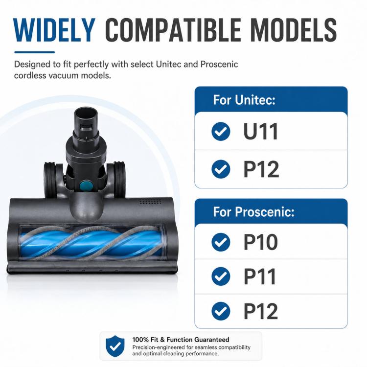 Motorized Floor Brush Head For Unitec U11 / P12 and Proscenic P10 P11 P12 Cordless Vacuums | PartsWorld