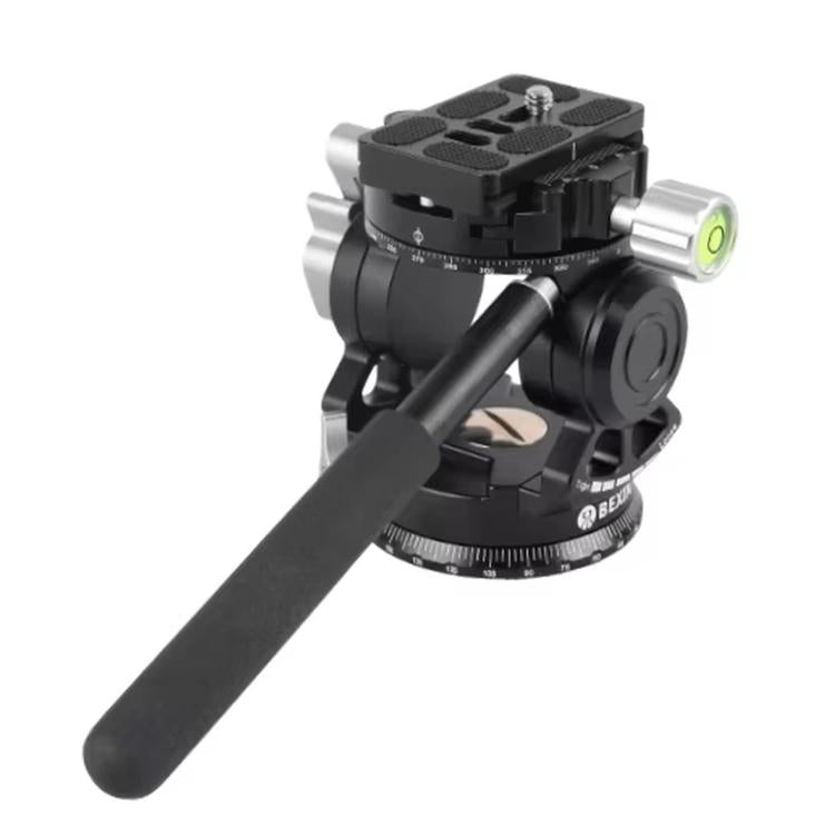 Hydraulic Damping Video Head with Auto-Rebound for Telephoto DSLRs Tripods Live Streaming