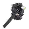 Hydraulic Damping Video Head with Auto-Rebound for Telephoto DSLRs Tripods Live Streaming
