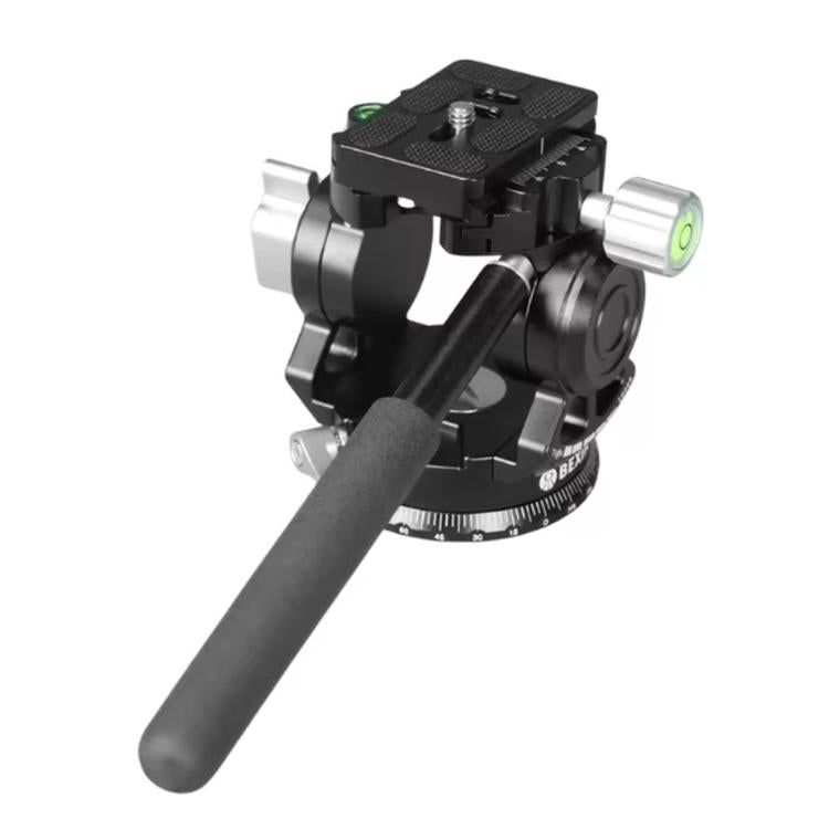 Hydraulic Damping Video Head with Auto-Rebound for Telephoto DSLRs Tripods Live Streaming