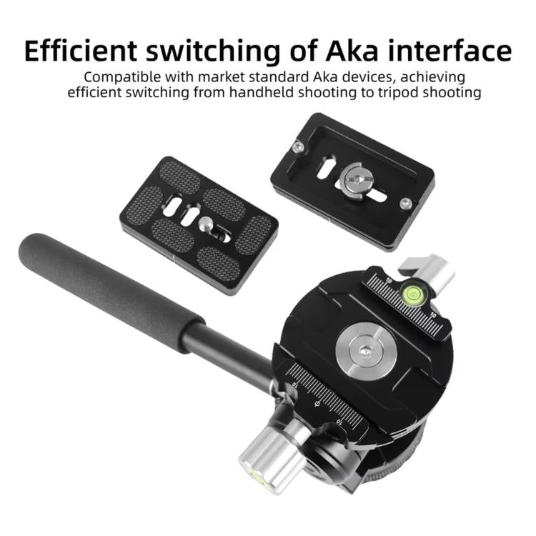 Hydraulic Damping Video Head with Auto-Rebound for Telephoto DSLRs Tripods Live Streaming