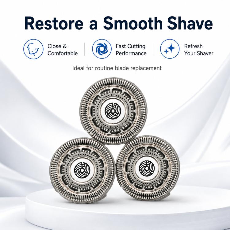 Replacement SH90 Blades Set For Philips Norelco Series 9000 S9011 RQ12 Foil Cutters with Brush, SH90 3pcs Blade