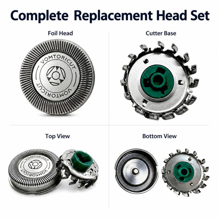 Replacement HQ64 Dual Track Shaver Head For Philips Norelco HQ8 / HQ7310 / HQ5710 / HQ6070, Dual-blade