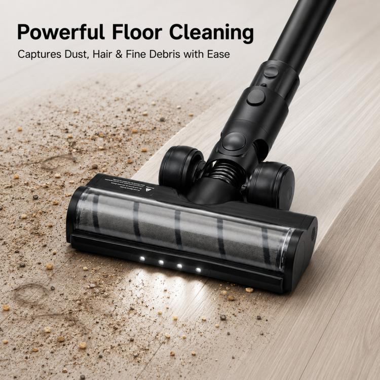 Replacement Motorized Floor Brush Head with LED Lights for Dreame R10 / R20 / R30 / T20 / T30 Vacuums (Z6 Soft Roller Brush)