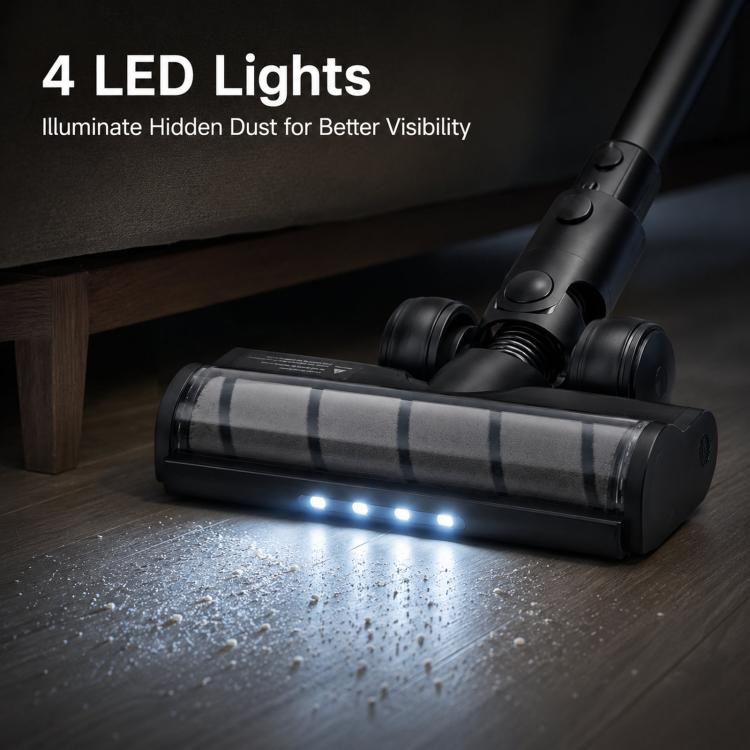 Replacement Motorized Floor Brush Head with LED Lights for Dreame R10 / R20 / R30 / T20 / T30 Vacuums (Z6 Soft Roller Brush)