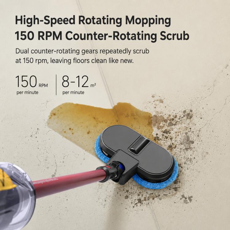 Compatible X001 Mop Head Attachment for Dyson V7 V8 V10 V11 Dual Spin Cleaner with 6 Microfiber Pads