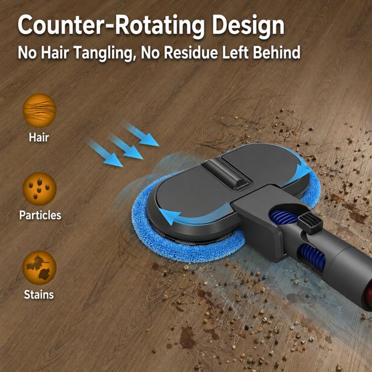 Compatible X001 Mop Head Attachment for Dyson V7 V8 V10 V11 Dual Spin Cleaner with 6 Microfiber Pads