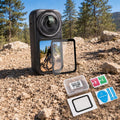 Compatible For Insta360 X6 Tempered Glass Screen Protector Ultra-Clear Full Coverage Film, 1 Set, 2 Sets