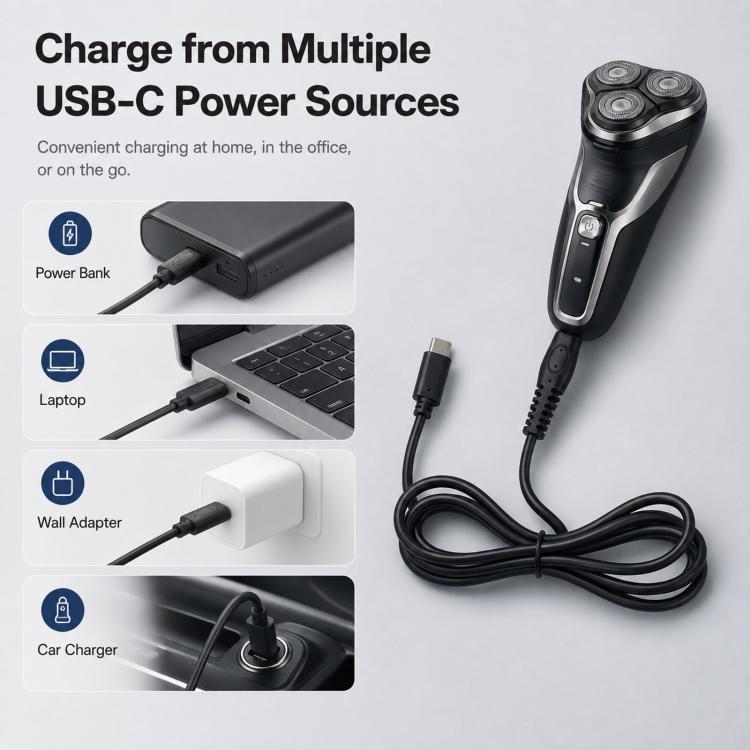 Replacement USB-C Charging Cable for Philips Norelco S1113 / S1115 / S5831