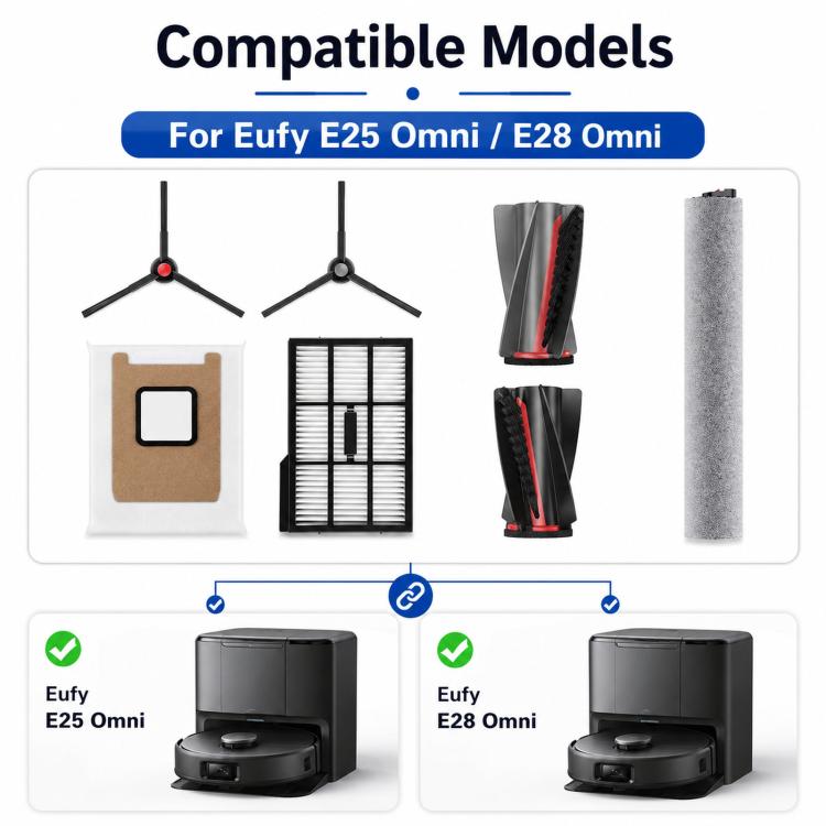 Replacement Parts for Eufy Omni S1 Pro / S1 / E25 Omni / E28 Omni Robot Vacuum