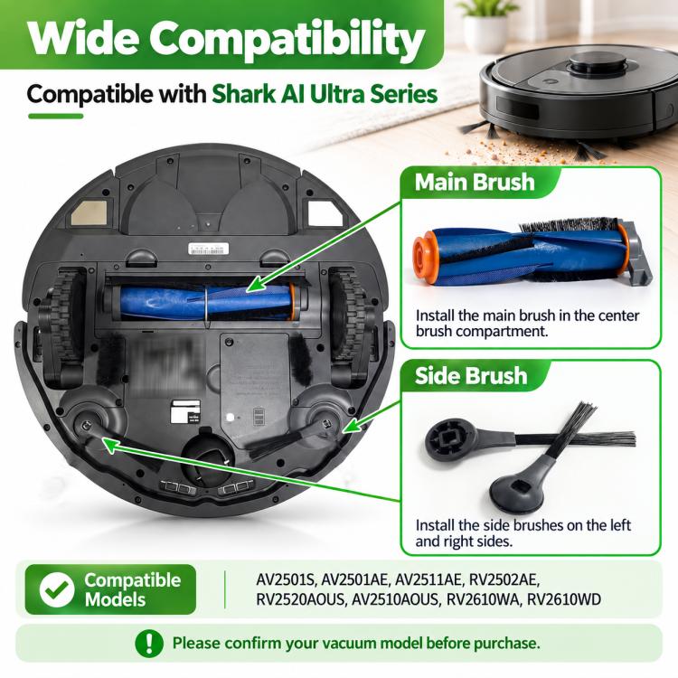 Replacement Accessories Kit for Shark AI AV2501AE Robot Vacuum