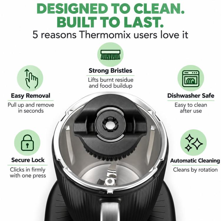 Bowl Cleaning Brush Attachment Compatible with Thermomix TM7 / TM6 / TM5