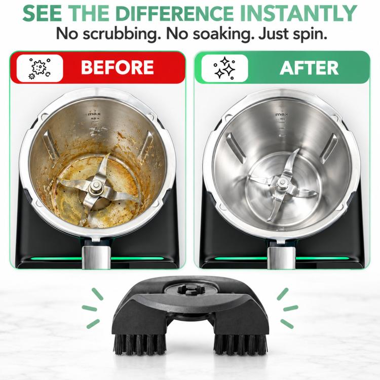 Bowl Cleaning Brush Attachment Compatible with Thermomix TM7 / TM6 / TM5