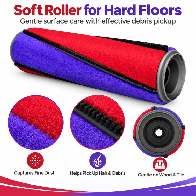 Replacement Soft Roller Brush Bar for Compatible Dyson Cleaner Heads