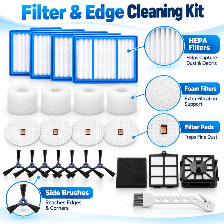 Replacement Maintenance Parts Kit for Shark IQ R101AE / RV1001AE Robot Vacuum